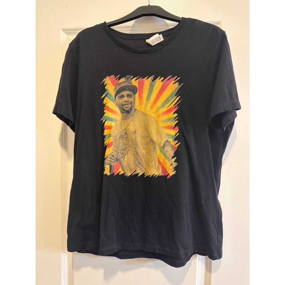 Bella Canvas Junvenile Graphic T-Shirt Black Short Sleeve Hip Hop Tee Large